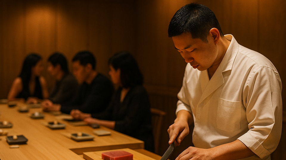 서울 오마카세 스시 카운터 분위기