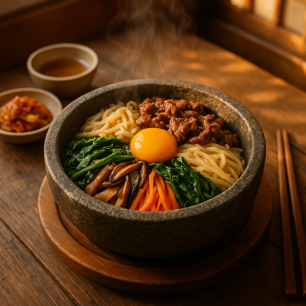 정갈하게 차려진 전주비빔밥