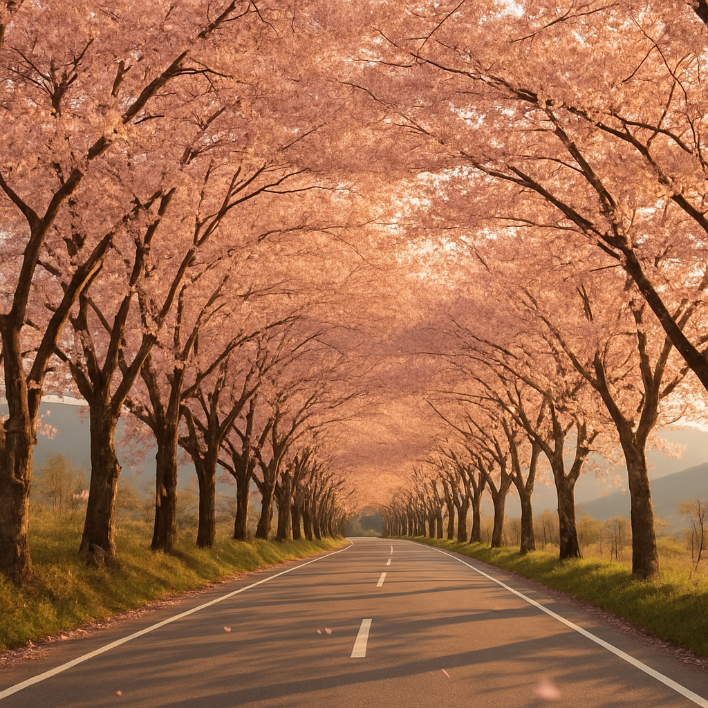 하동 십리벚꽃길 벚꽃 터널 풍경