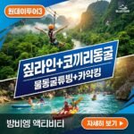 라오스 방비엥 원데이투어3 짚라인+동굴튜빙+카약킹 체험